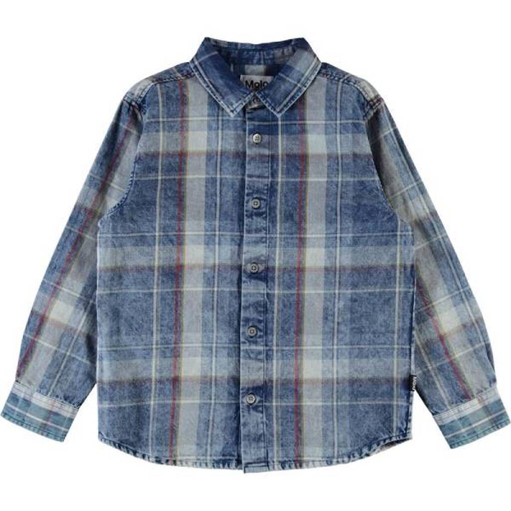 Molo - Russy Skjorte - Indigo Check - 122/128
