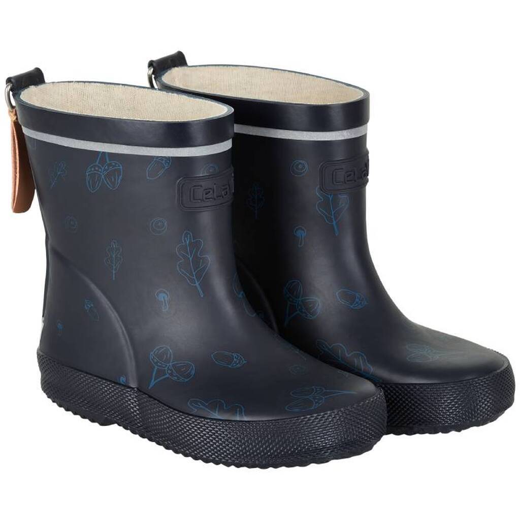 CeLaVi -  Kort Gummistøvle AOP - Dark Navy - 24