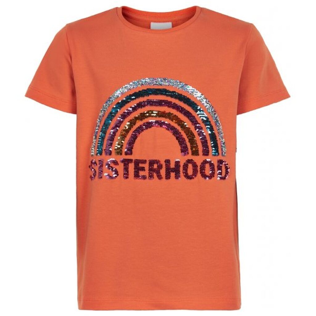 THE NEW - Theodora S/S TEE T-Shirt - Nectarine - 5/6 år