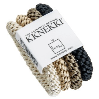 Bon Dep - Kknekki Elastikker - 4-pak Bundle 20 (White/Beige/Green/Black) - One size