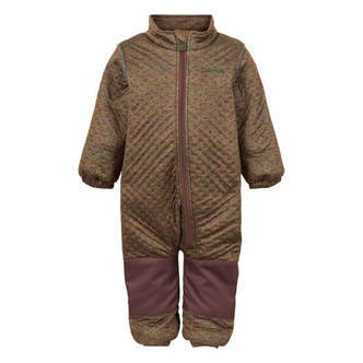 Mikk-Line - Termodragt Soft Thermal Recycled Suit AOP Teddy - Rubber - 86