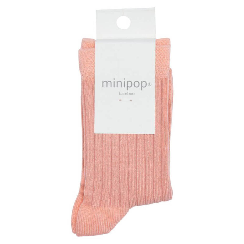MiniPop -  Bamboo Ankle Socks - Peach - 27-30 (5-6 år)