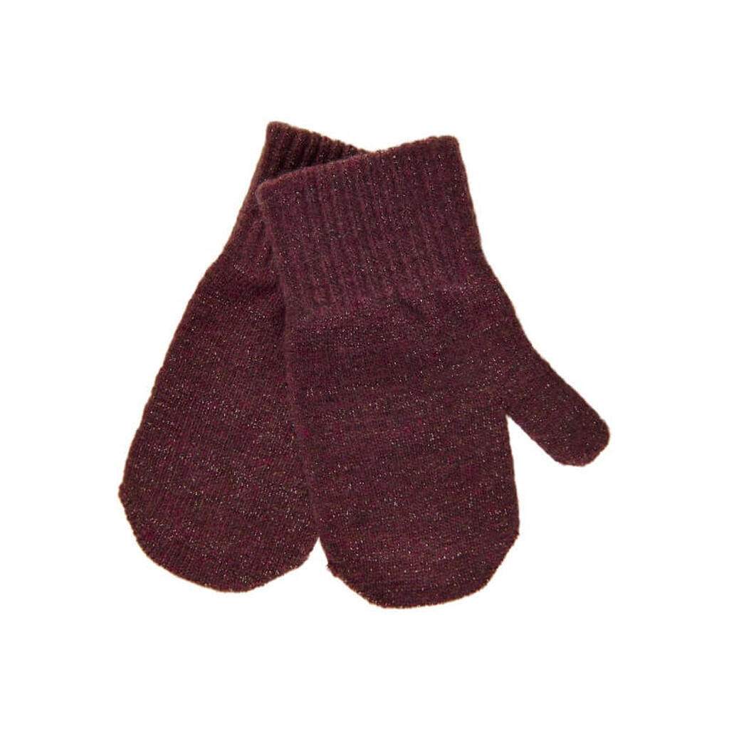 Mikk-Line -  Strik Luffer w. Lurex - Decadent Chocolate - 2-4 år