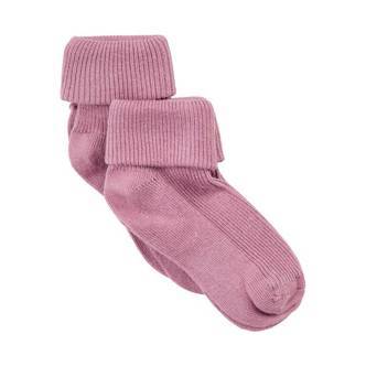 Minymo - Baby Rib Strømper 2-pak - Dusky Orchid - 19-22