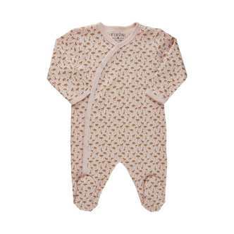 Fixoni -  Nightsuit w/ Feet Natdragt - Soft Rose - 74