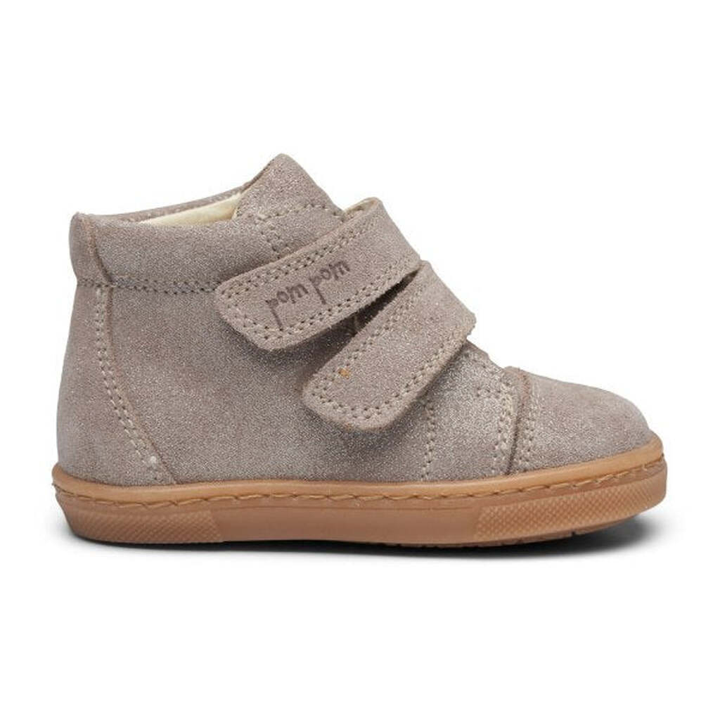 Pom Pom -  Sneaker Velcro Shoe - Glitter Silver - 23