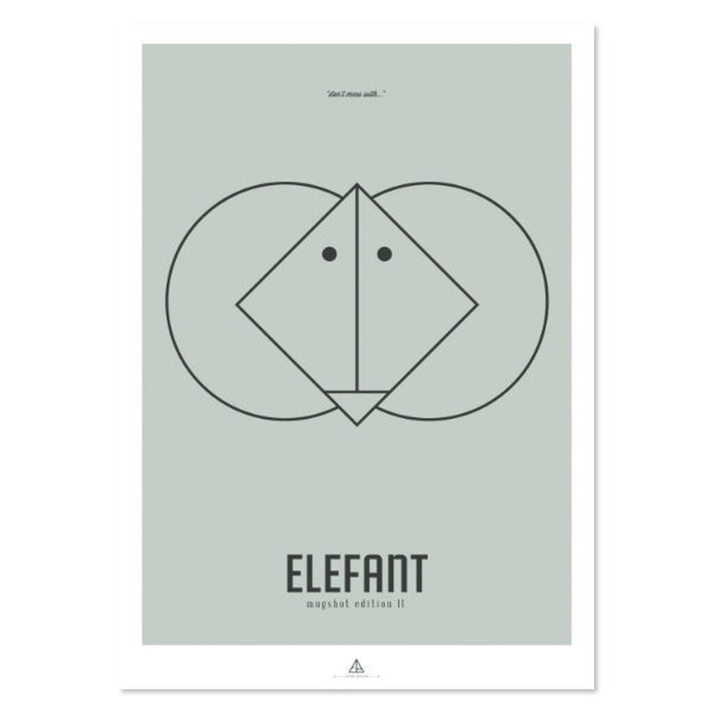 Arthur Zoo - First Edition - "Elefant" (Grå) - A4