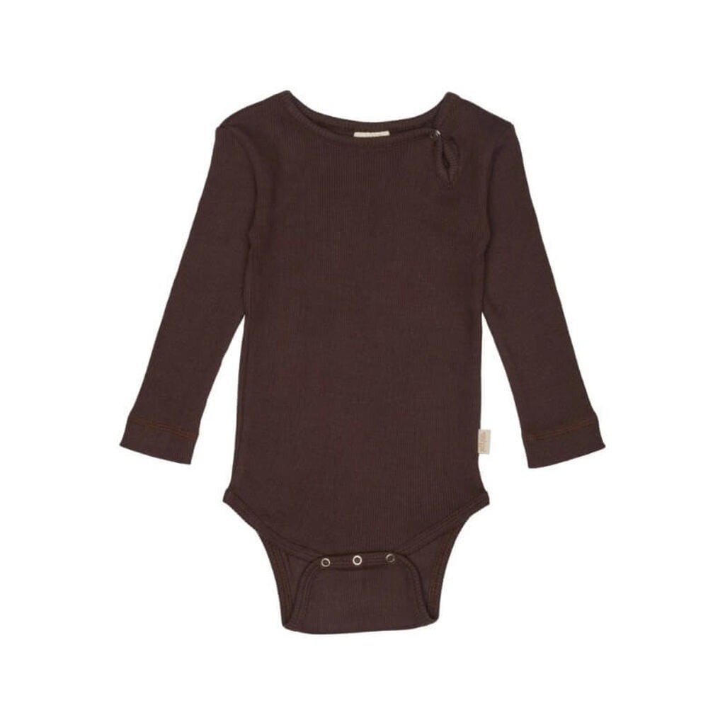 Petit Piao -  Body L/S Modal - Coffee - 80