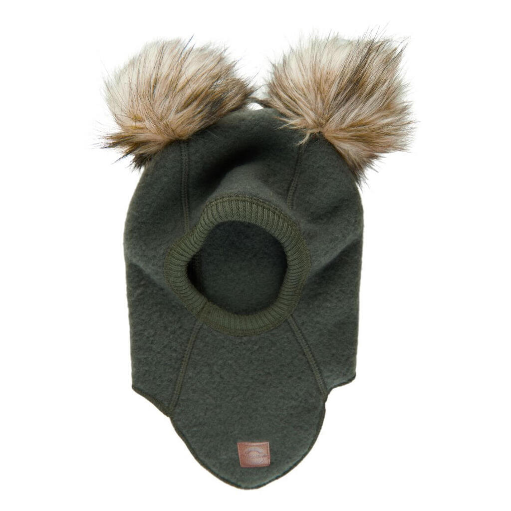 Mikk-Line - Wool Fullface w. Pom Pom - Forest Night - 50/56