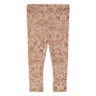Soft Gallery - SGBaby Paula Hello Owl Wool Leggings Boy - Cuban Sand - 86/18 mdr.