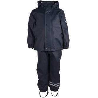 Mikk-Line -  Basic PU Regntøj - Blue Nights - 80
