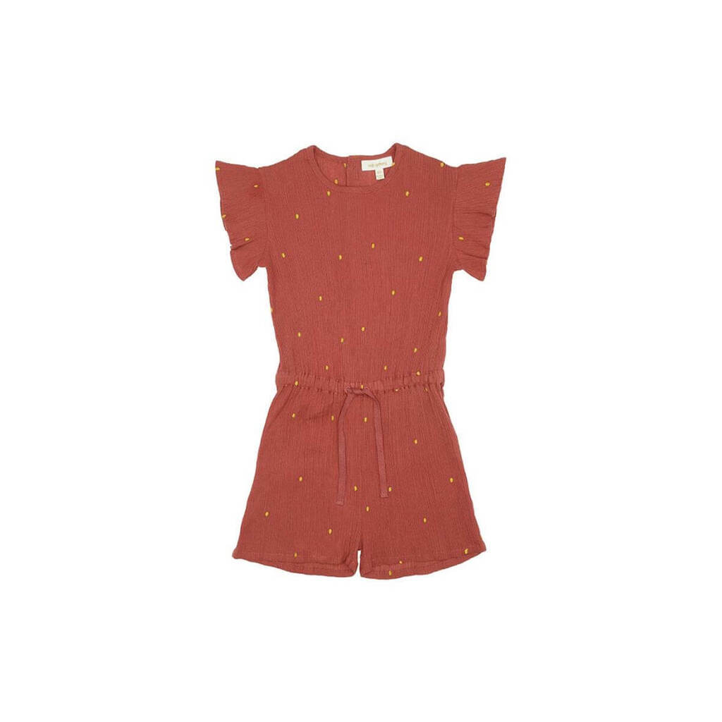 Soft Gallery -  Fairy Jumpsuit - Cinnabar AOP Dotty Emb - 6 år