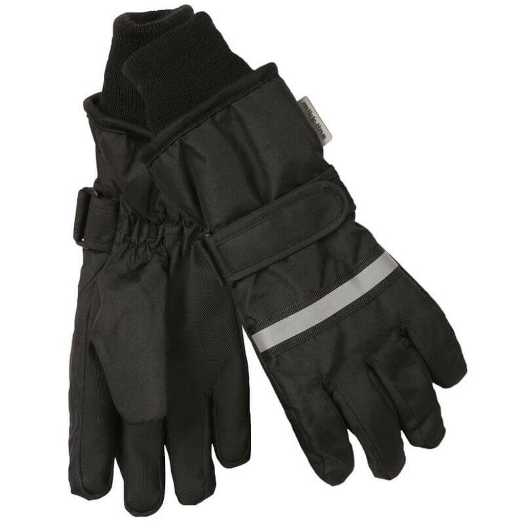 Mikk-Line -  Thinsulate Handsker - Black - 9-10 år