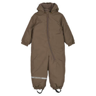 Mikk-Line - Snow Suit Solid Junior - Chocolate Chip - 140