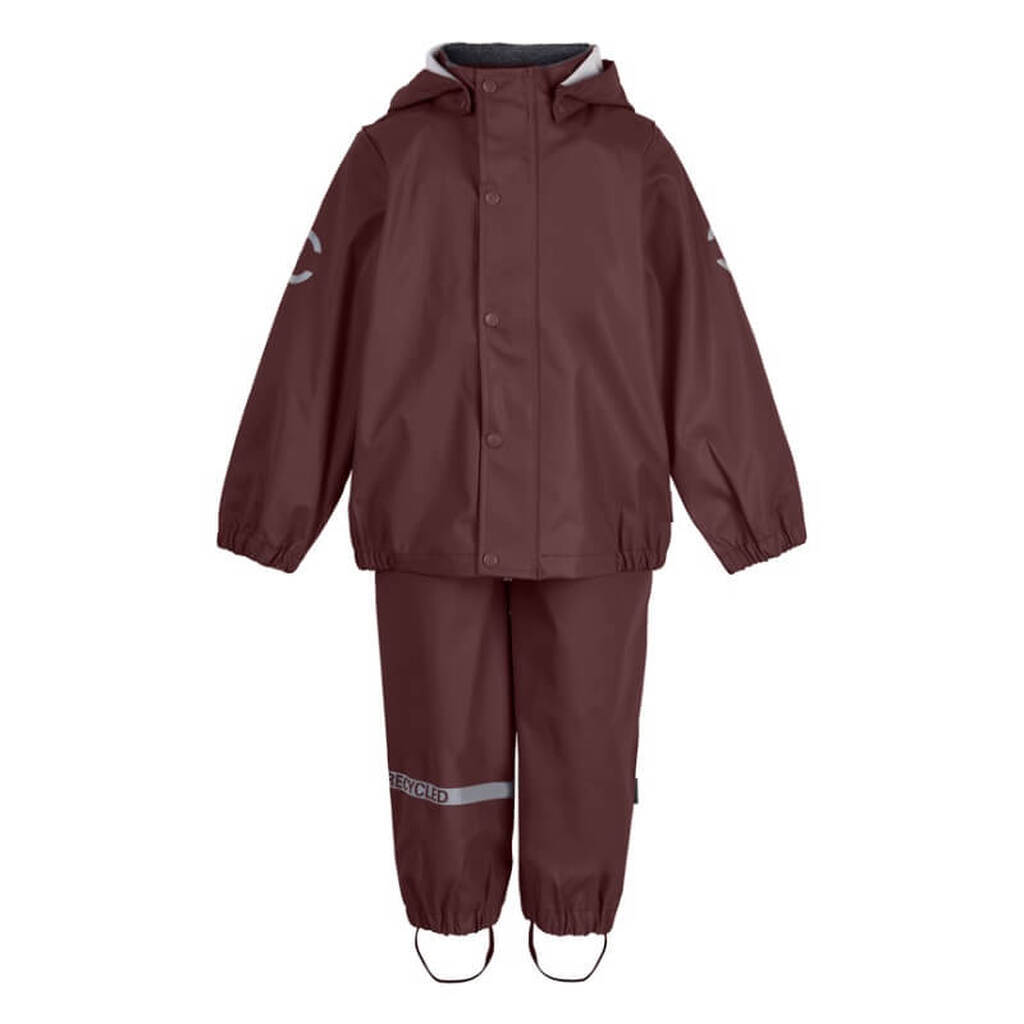 Mikk-Line -  PU Regntøj w. Susp. - Decadent Chocolate - 104