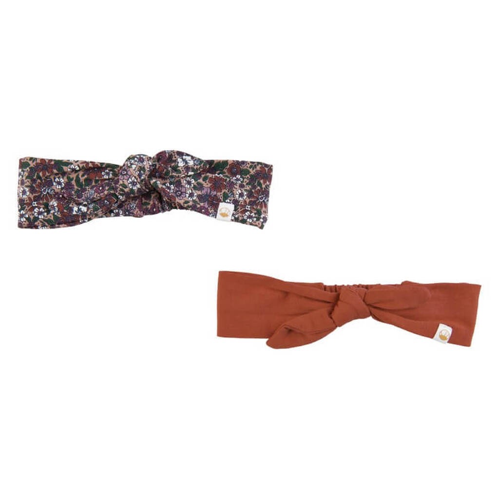 The New Siblings - Head Band 2-pak - Roebuck/Multi Flower AOP - One Size