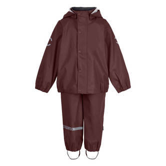 Mikk-Line -  PU Regntøj w. Susp. - Decadent Chocolate - 86