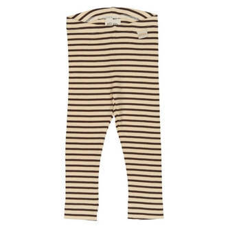 Petit Piao - Leggings Modal Striped - Coffee/Cream - 80