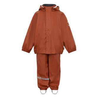 Mikk-Line -  PU Regntøj w. Susp. - Ginger Bread - 104
