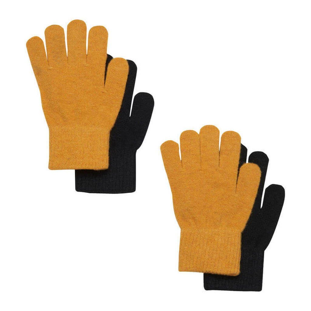 CeLaVi - Magic Uld Handsker 2-pak - Mineral Yellow - 7-12 år