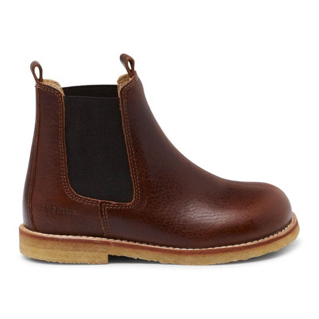 Angulus -  Støvlet m. elastik - Dark Brown - 29