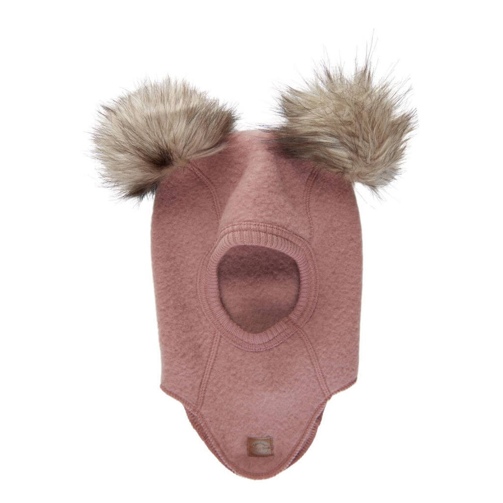 Mikk-Line - Wool Fullface w. Pom Pom - Burlwood - 98/104
