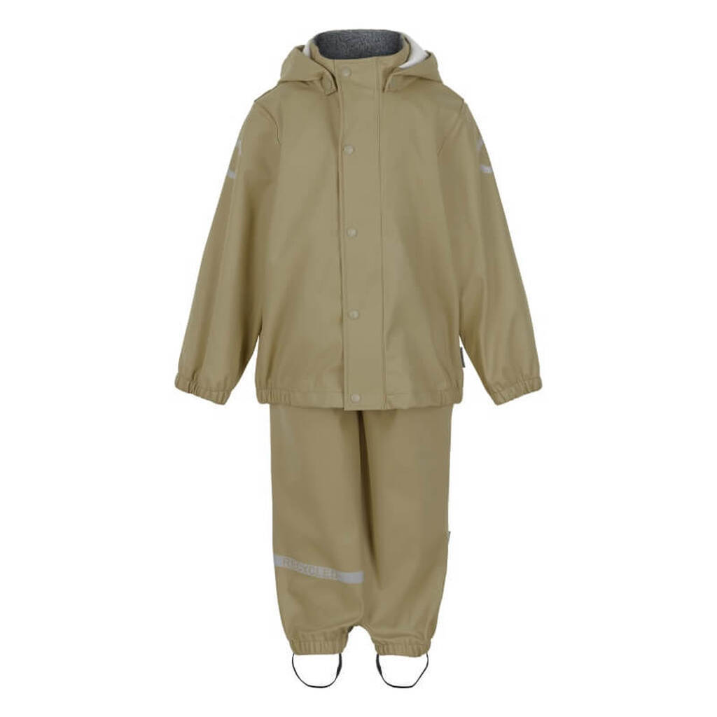 Mikk-Line -  PU Regntøj w. Susp. - Olive Gray - 92