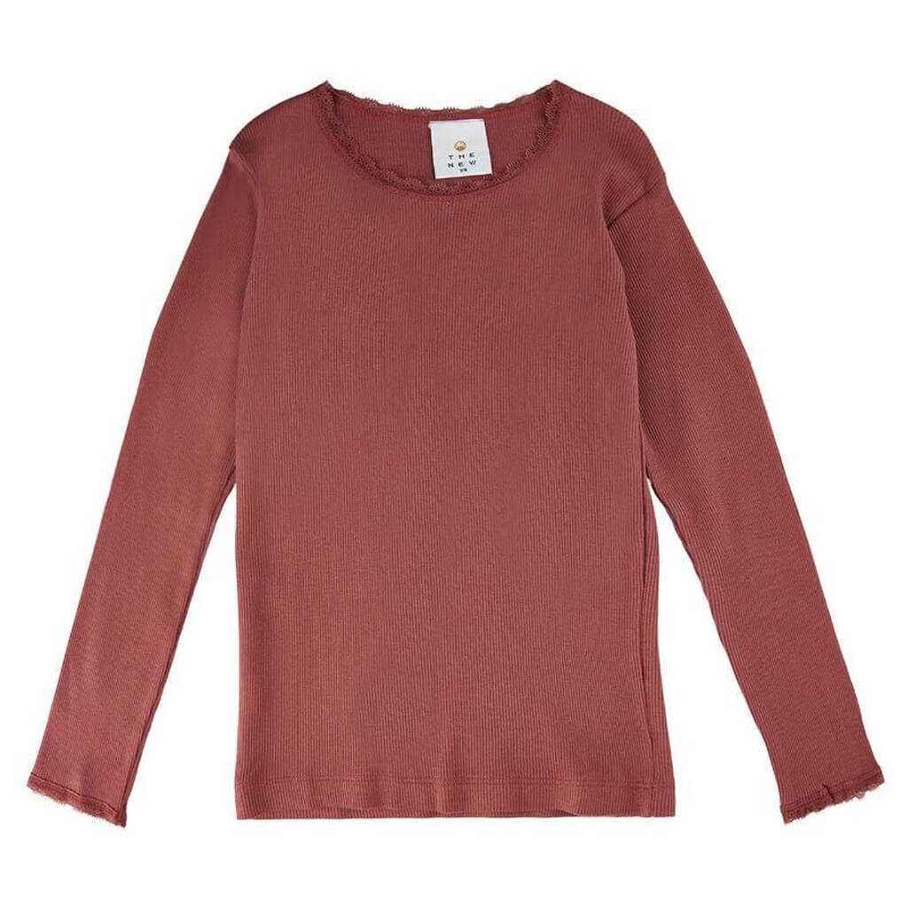 THE NEW - Bailey L/S TEE T-Shirt - Apple Butter - 3/4 år