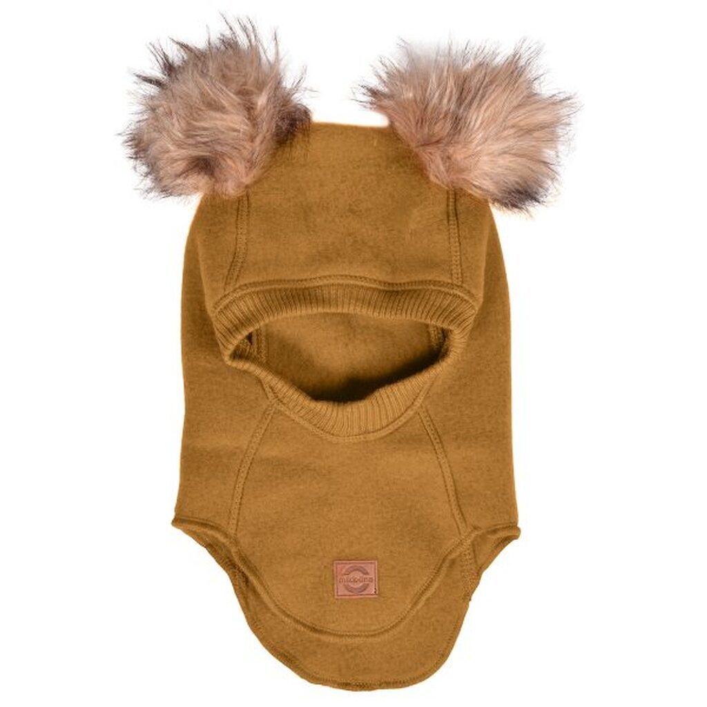 Mikk-Line - Uld Fleece Elefanthue - Golden Brown - 98/104