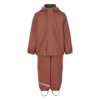 Mikk-Line -  PU Regntøj w. Susp. - Russet - 98