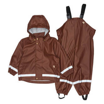 Petit Piao -  Regntøj m/sele - Coffee - 4 år - 104