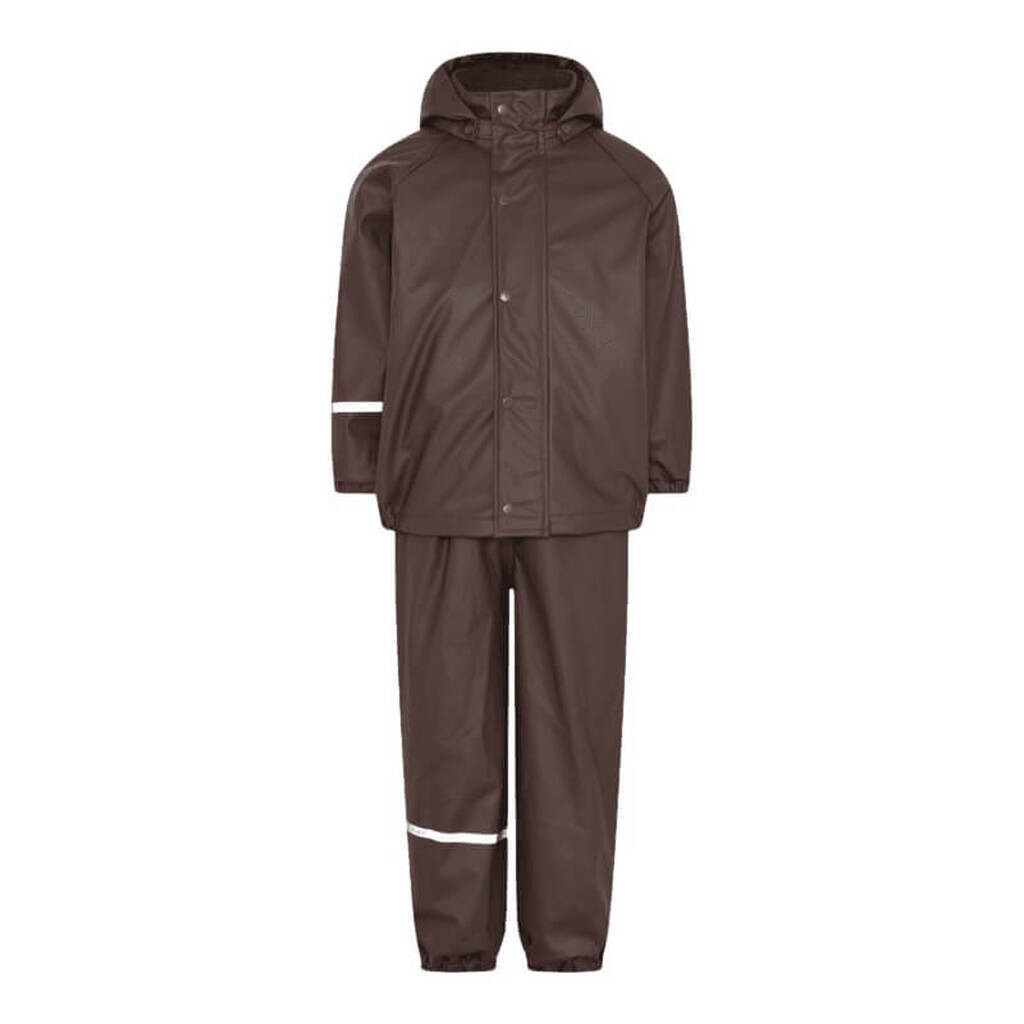 CeLaVi - Rainwear Set Solid w. fleece - Java - 100