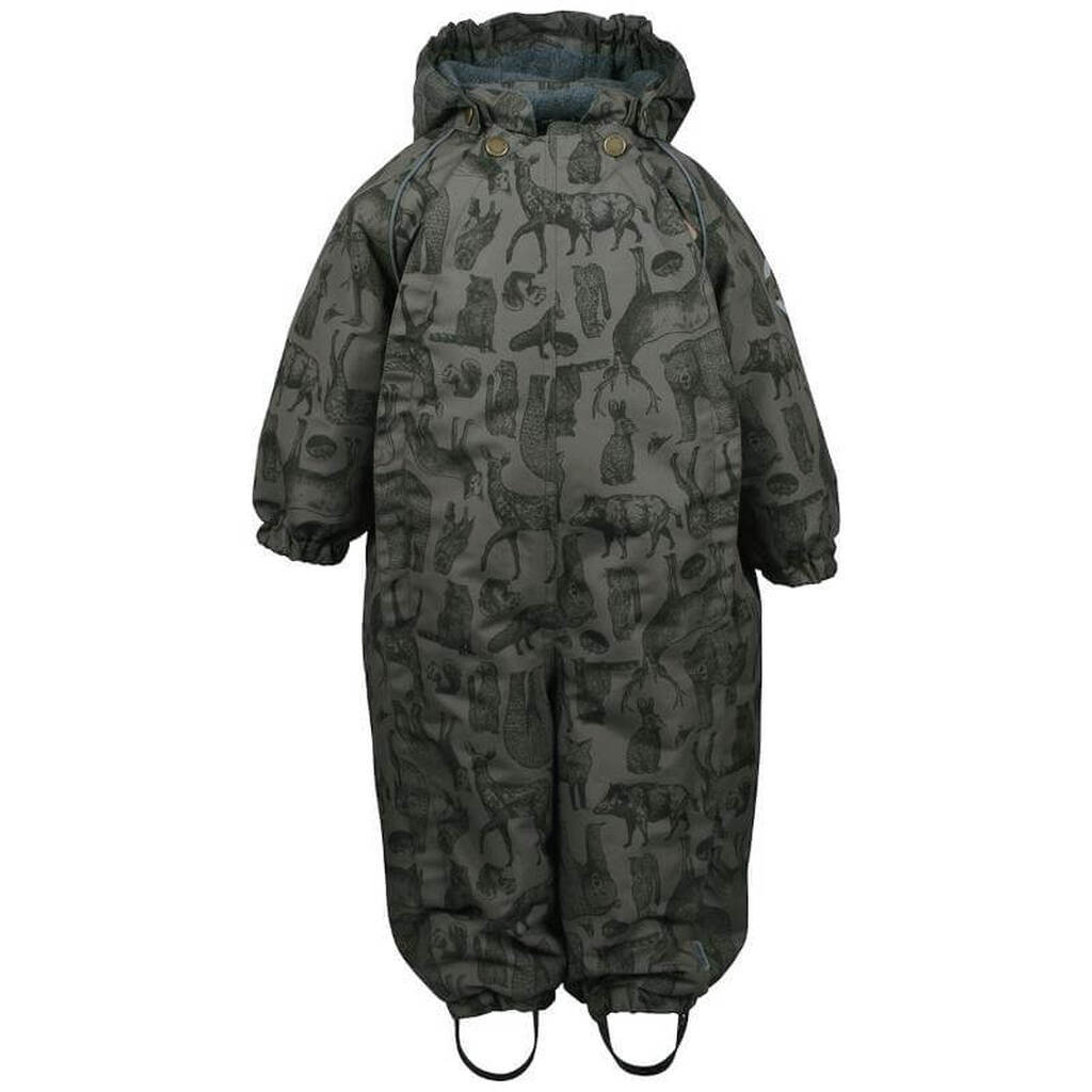 Mikk-Line - Polyester Baby Suit Flyverdragt - AOP Forest - 104