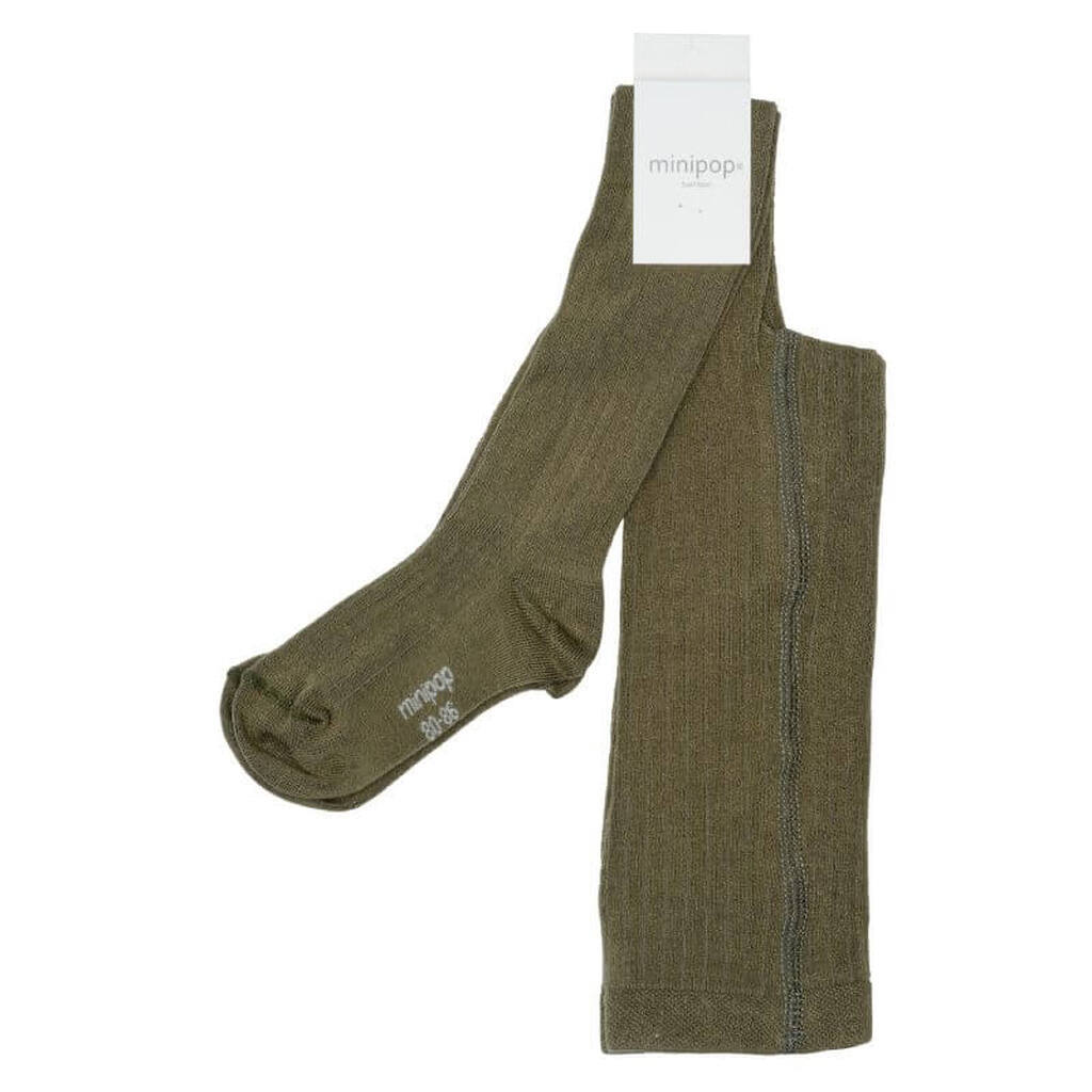 MiniPop -  Bamboo Tights - Light Olive - 92/98 (2-4 år)