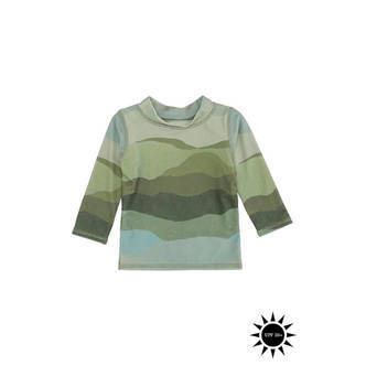 Soft Gallery - Badebluse Baby Astin Sun Shirt - AOP Landscape - 80/12 mdr.