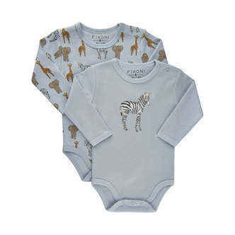 Fixoni -  Body LS 2-pak - Baby Blue - 62