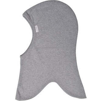 Mikk-Line - Elefanthue Cotton Fullface - Light Grey Melange - 98/104