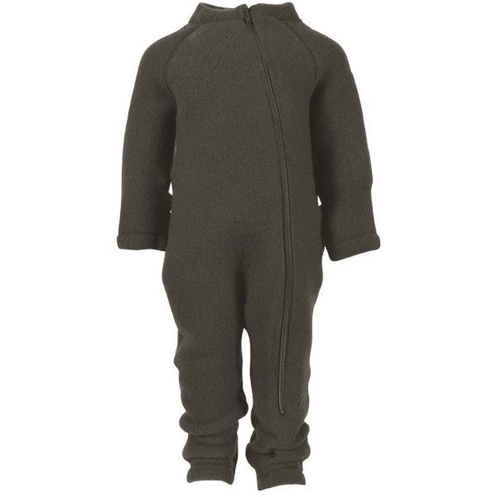 Mikk-Line - Køredragt Wool Baby Suit - Black Olive - 74