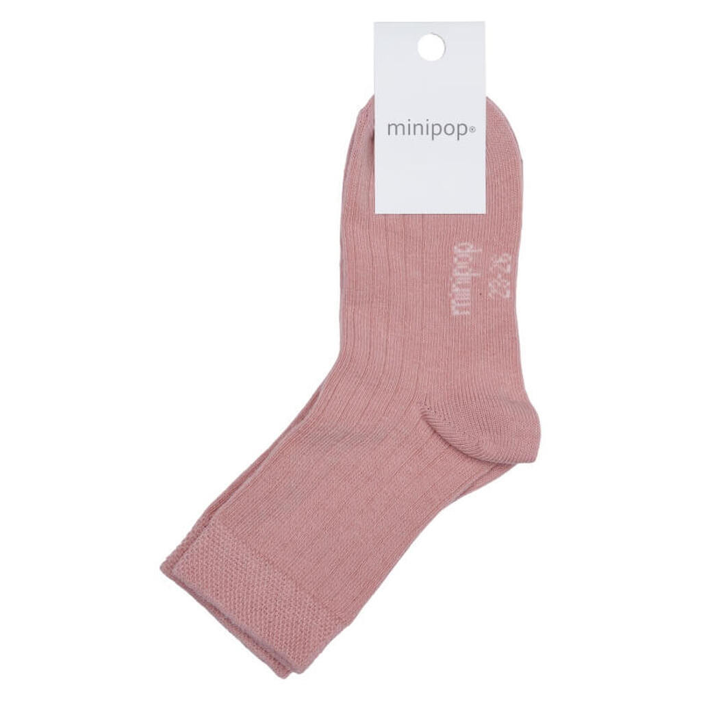 MiniPop -  Bamboo Ankle Socks - Old Rose - 27-30 (5-6 år)
