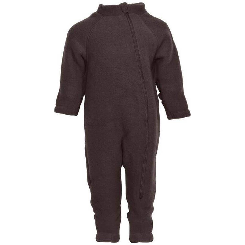 Mikk-Line - Køredragt Wool Baby Suit - Chocolate Brown - 92