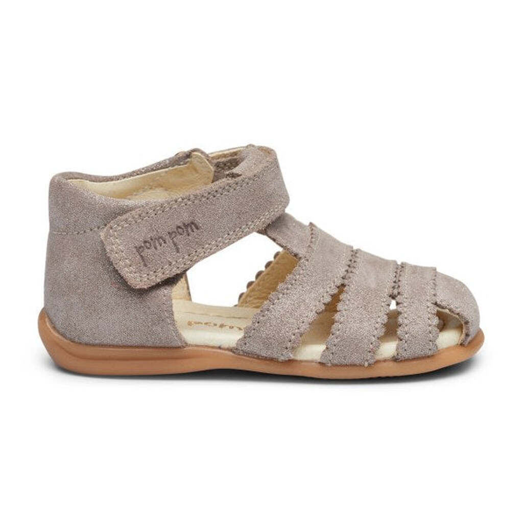 Pom Pom -  Startes Fringe Sandal - Glitter Silver - 22