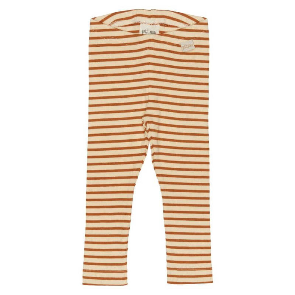 Petit Piao - Leggings Modal Striped - Curry/Cream - 68