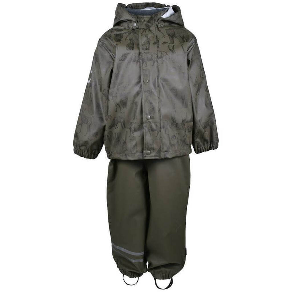 Mikk-Line -  PU Regntøj m. Fleece - Tarmac - 86