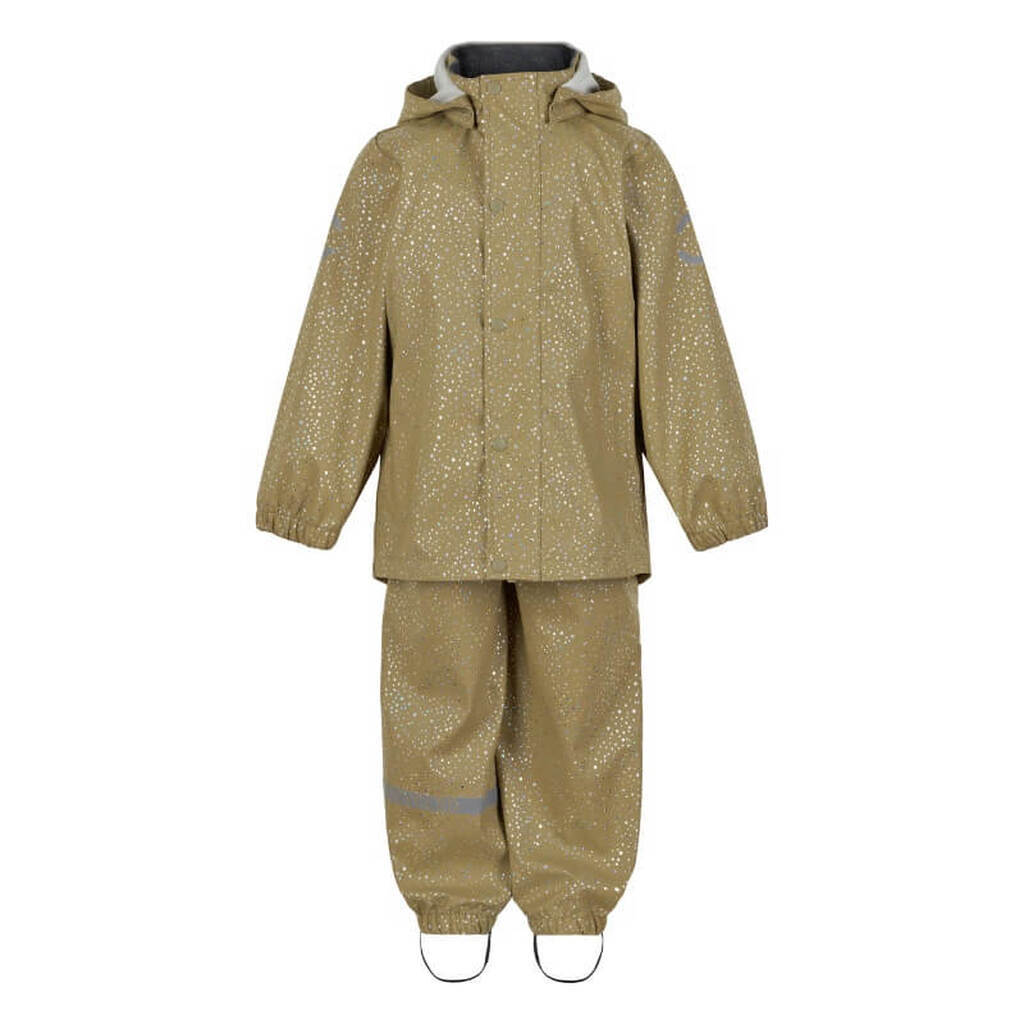Mikk-Line -  PU Glitter Rain Set Rec w. Susp - Olive Gray - 92