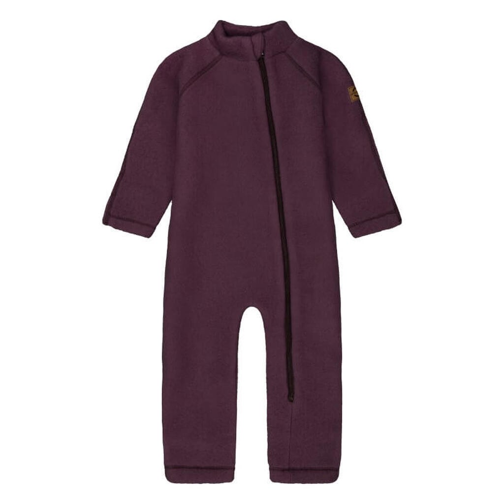 Mikk-Line - Køredragt Wool Baby Suit - Huckleberry - 74