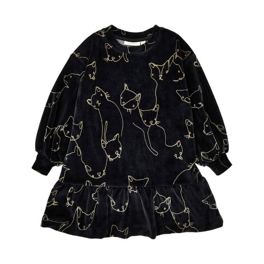 Soft Gallery - SGImery Imanuella Dress X-mas - Jet Black - 116/6 år