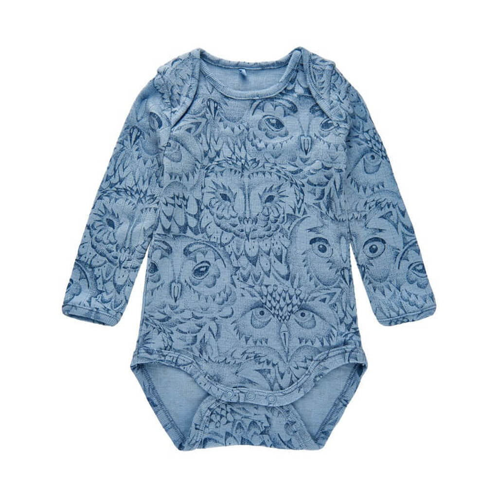 Soft Gallery - SGBob Owl Wool LS Body - Ashley Blue - 74/9 mdr.