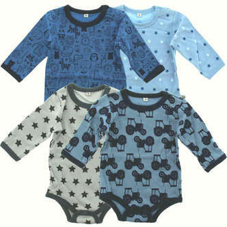 Pippi -  Body 4-pak - Blue - 68