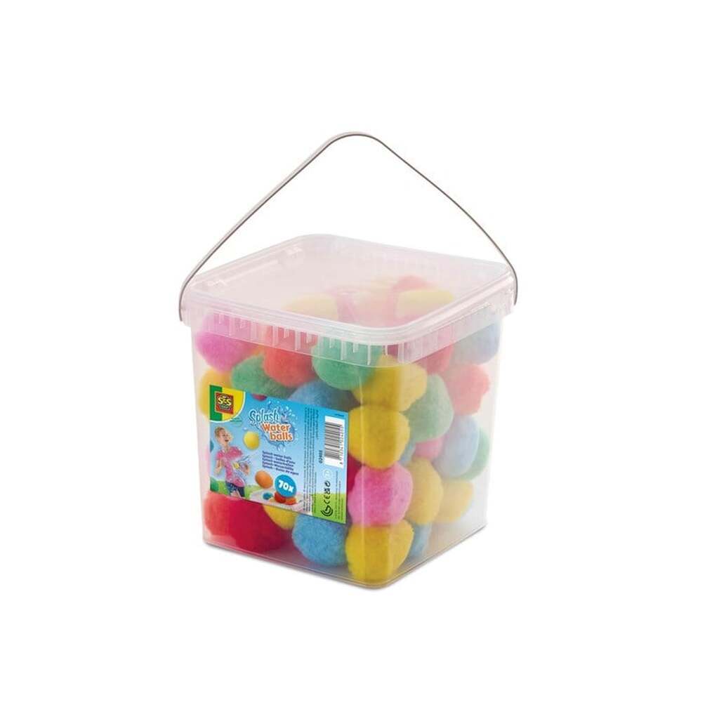 SES Creative Lots of Splash Balls - 70 Reusable Water Balloons in Bucket