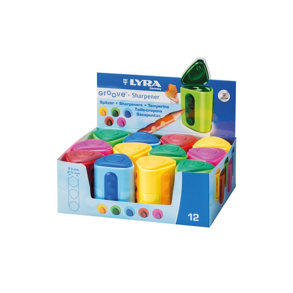 Lyra Groove Plastic Sharpener 12-pack